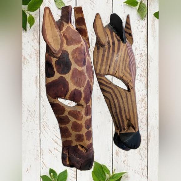 Vintage - Giraffe & Zebra faces - Picture 5 of 8